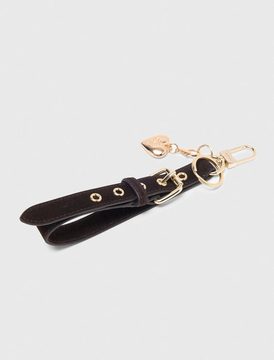 Leather key ring Dark Brown