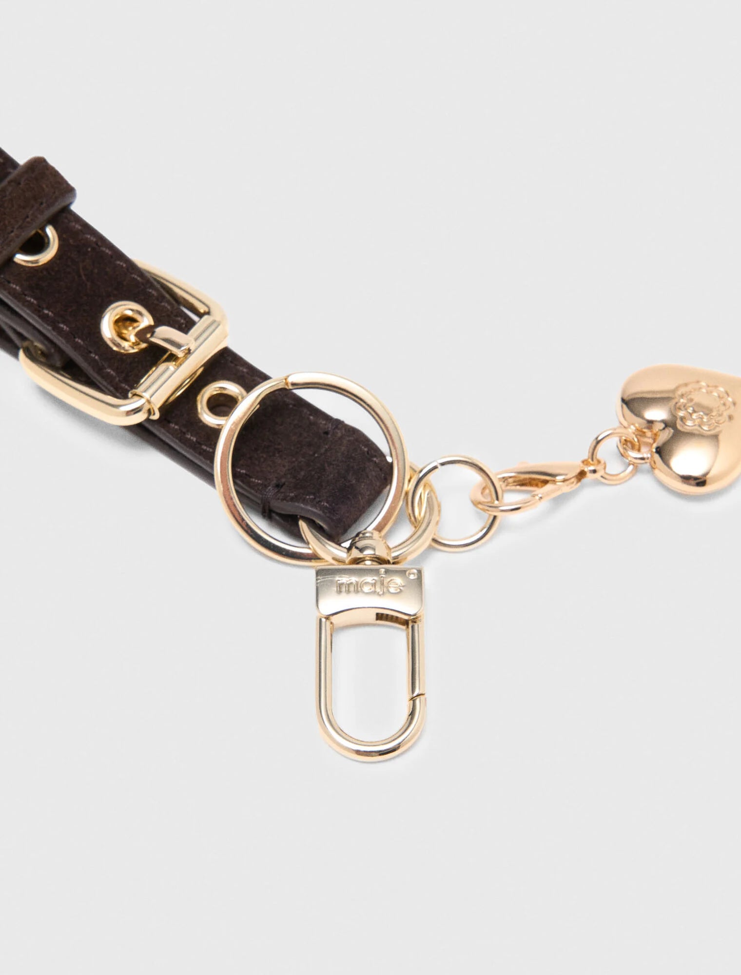 Leather key ring Dark Brown