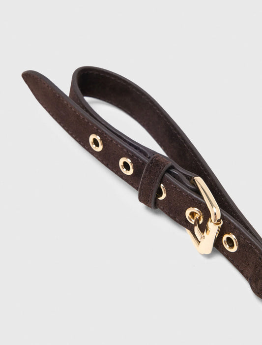 Leather key ring Dark Brown