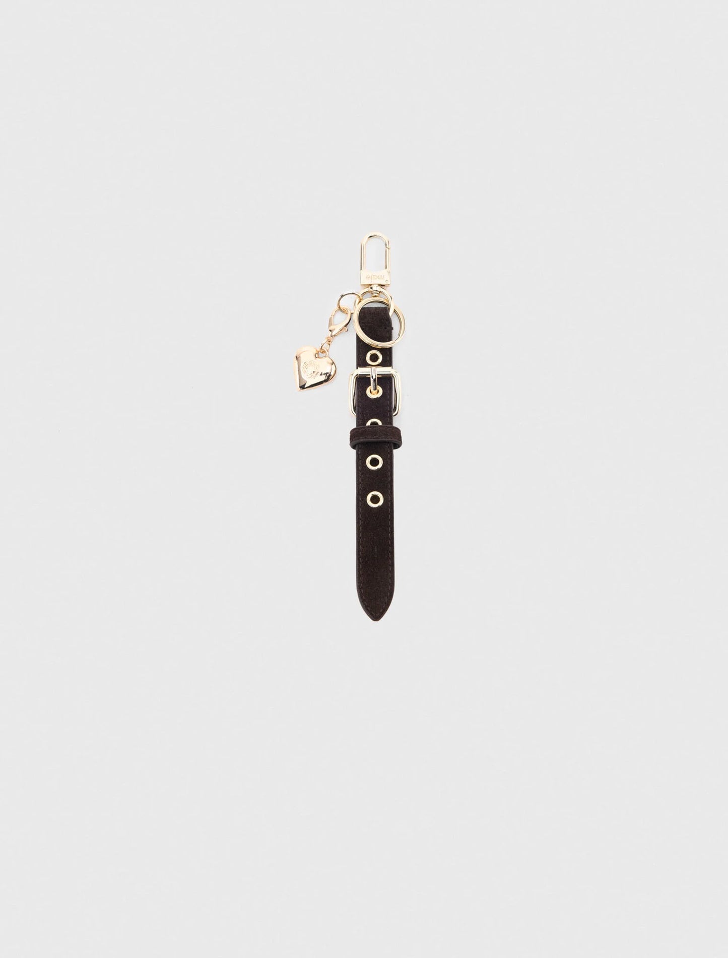 Leather Key Ring Dark BROWN