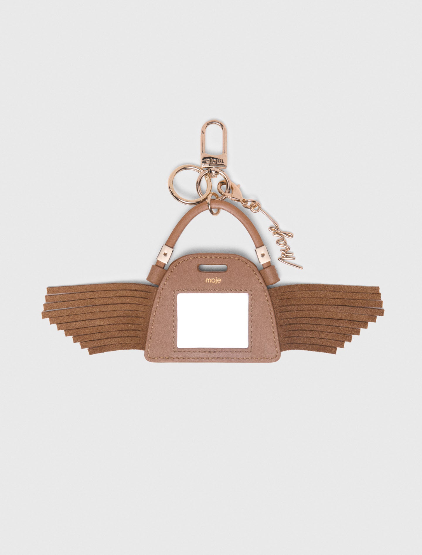 Miss M Mini Mirror Bag Charm Camel
