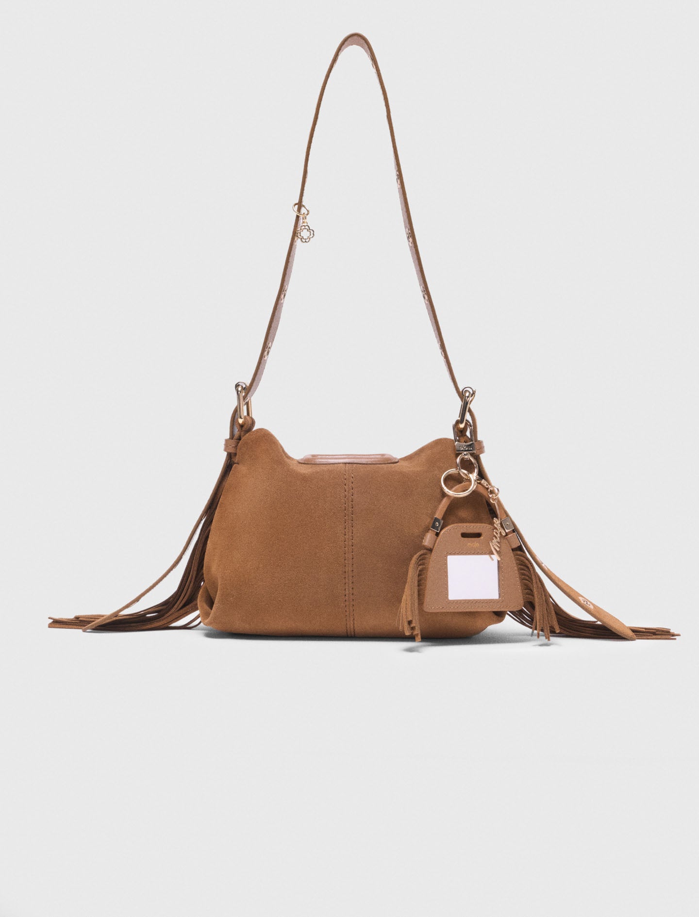 Miss M Mini Mirror Bag Charm Camel