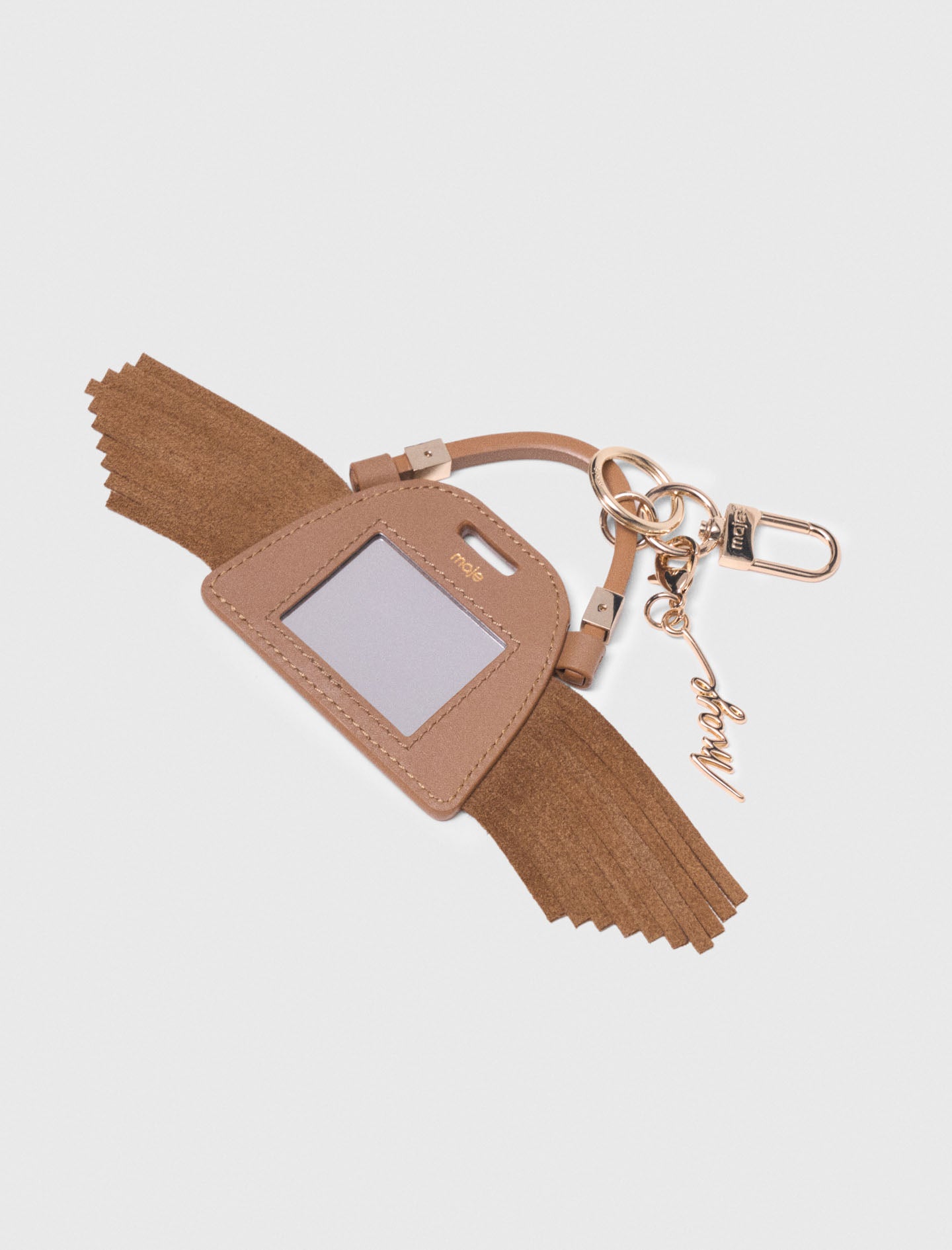 Miss M Mini Mirror Bag Charm Camel