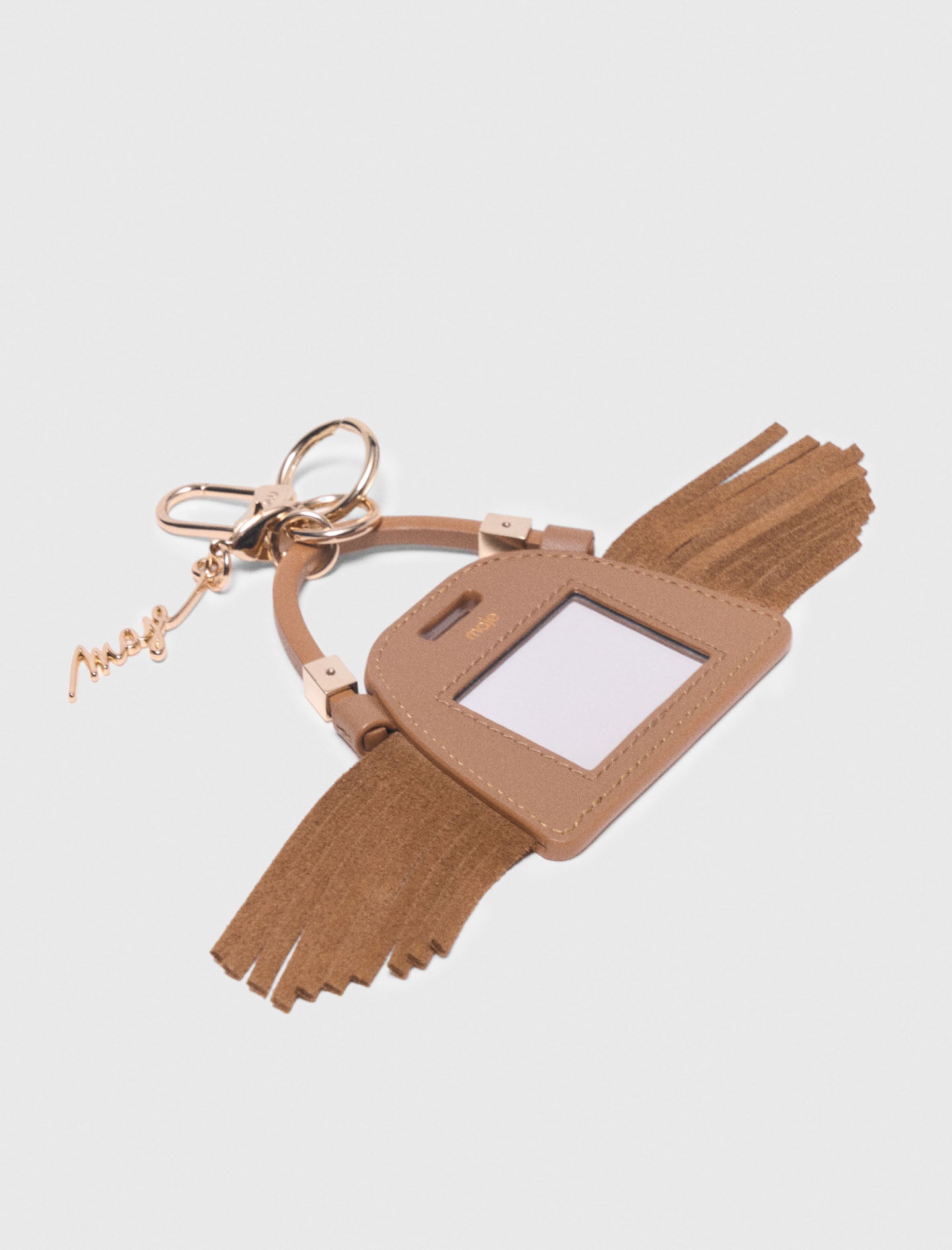 Miss M Mini Mirror Bag Charm Camel