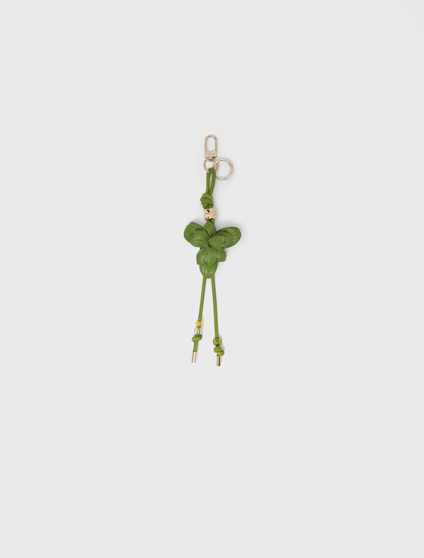 Flower Charms With Pearls Green