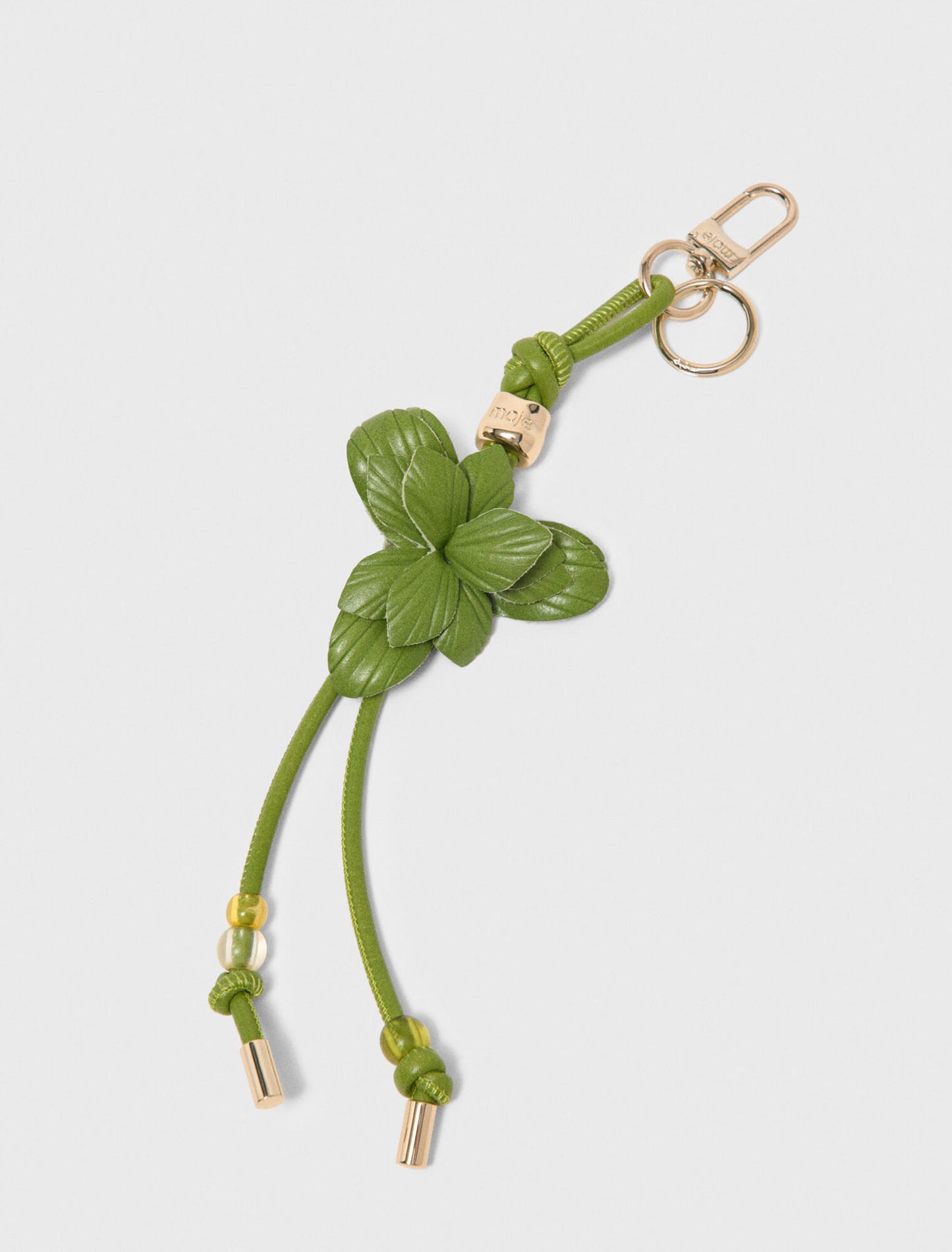 Flower Charms With Pearls Green