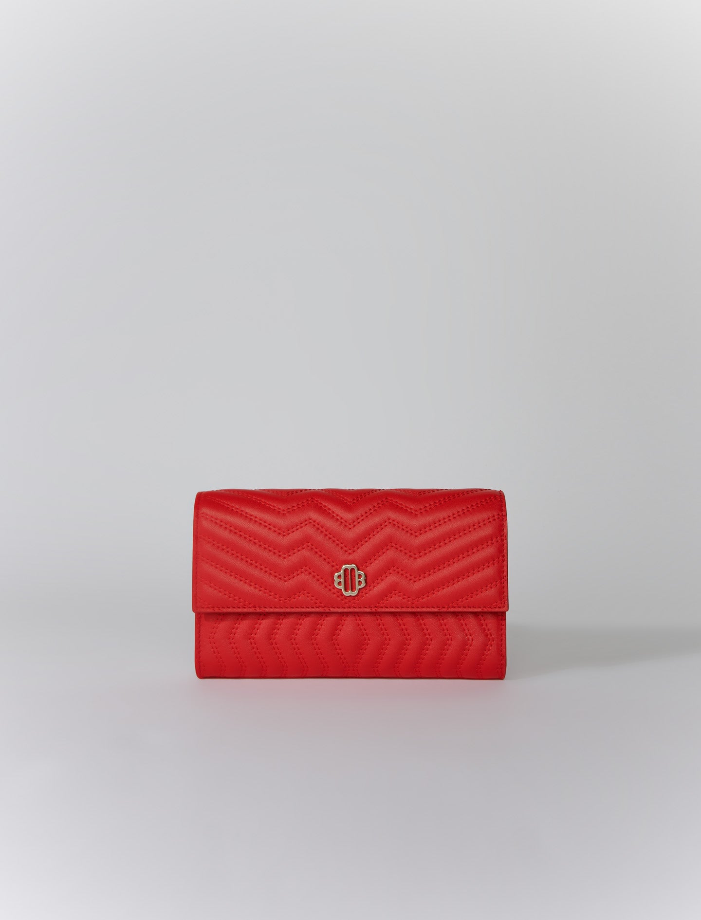 Red featured Leather wallet on chain