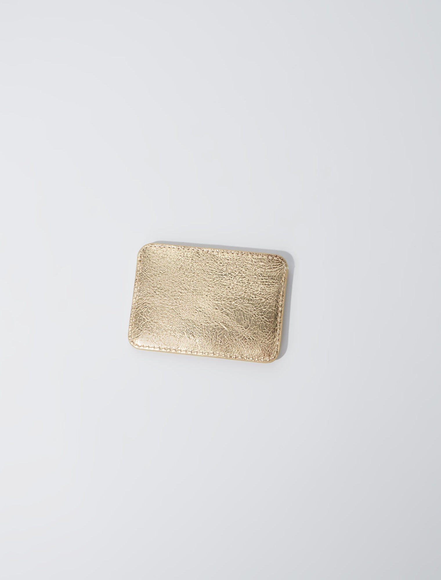 Gold-Crackled leather card holder