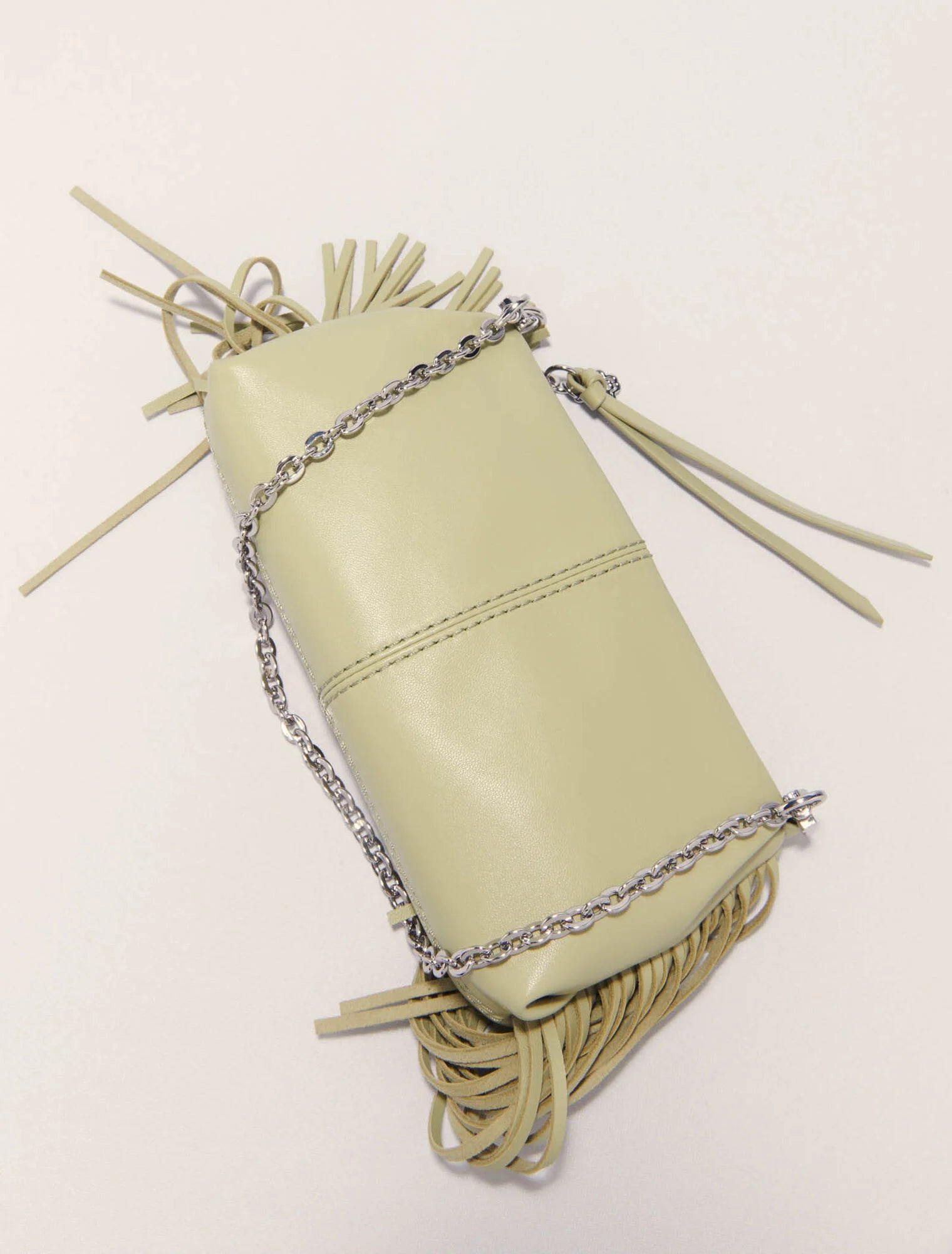 Miss m plain leather clutch bag