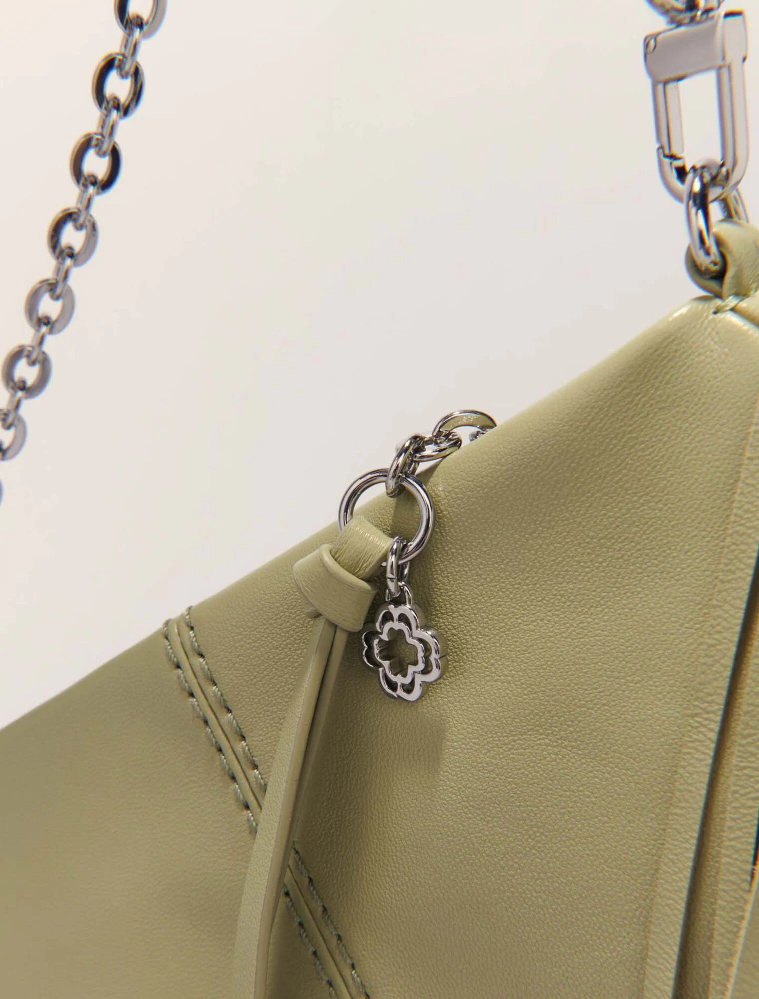 Miss m plain leather clutch bag