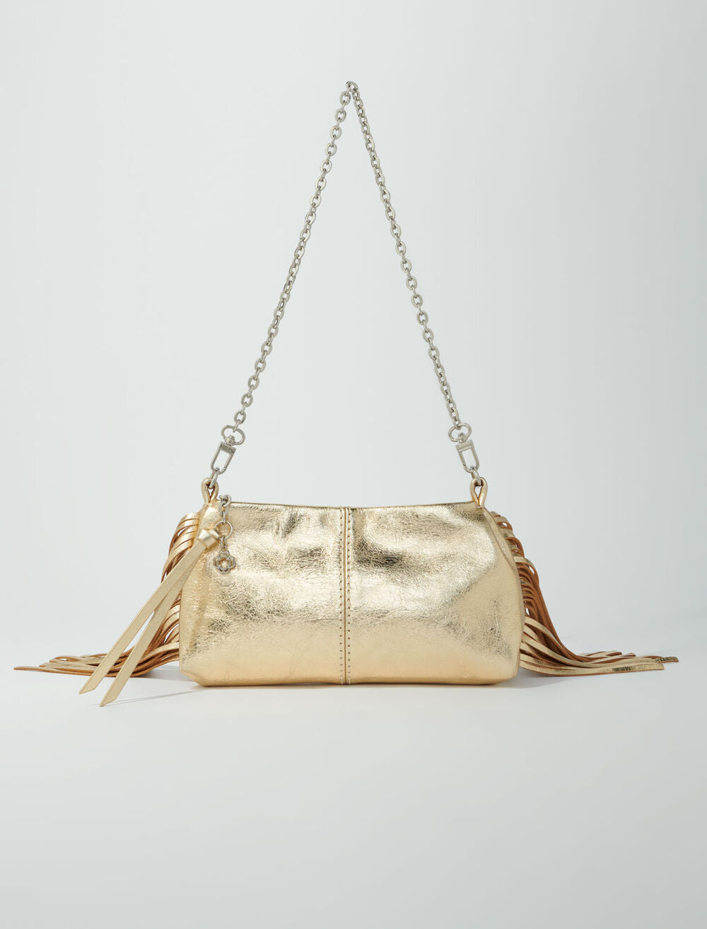 Metallic leather miss m clutch bag Gold