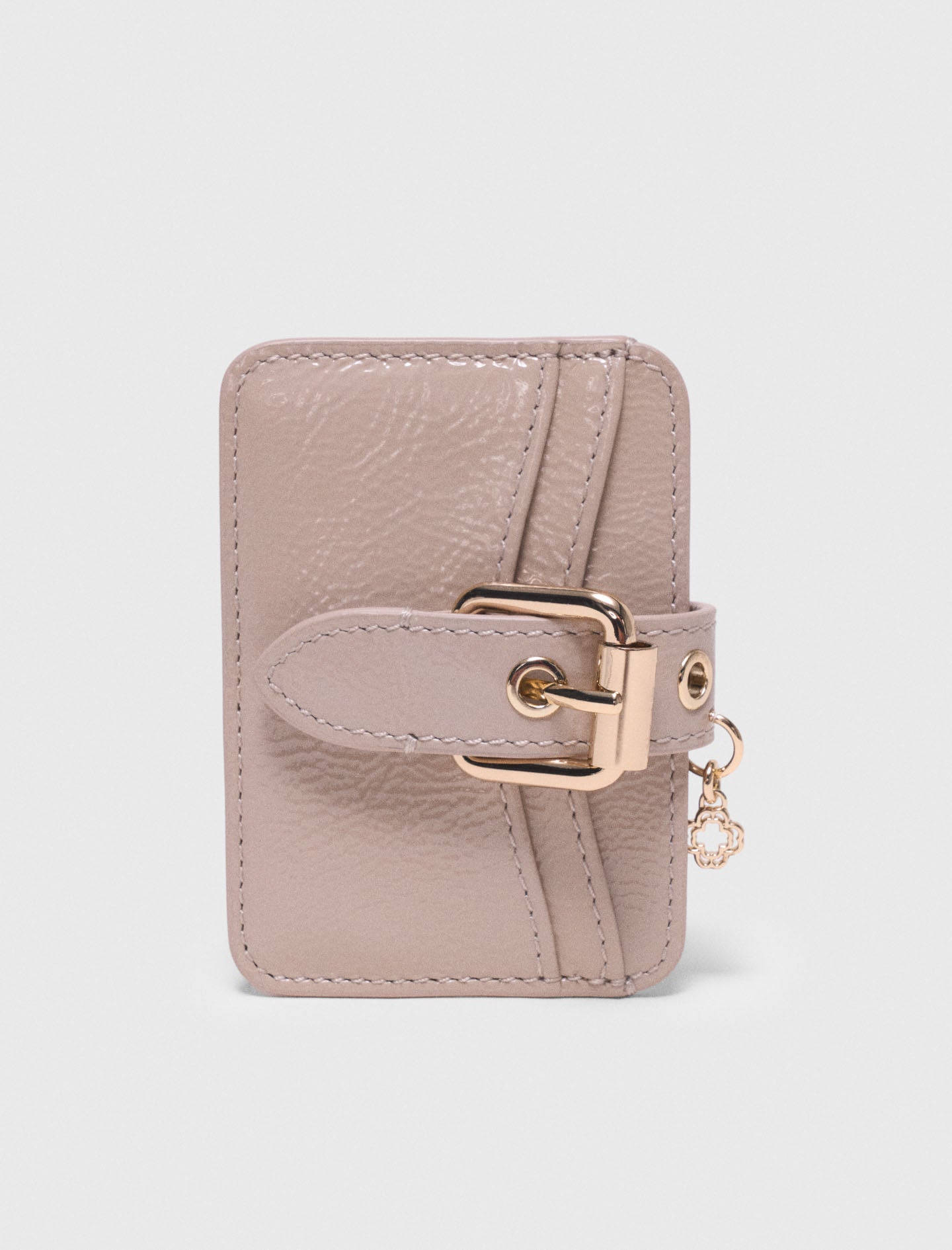 Miss M Naplak Leather Card Case MASTIC BEIGE