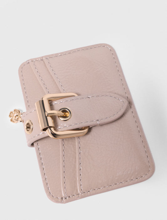 Miss M Naplak Leather Card Case MASTIC BEIGE