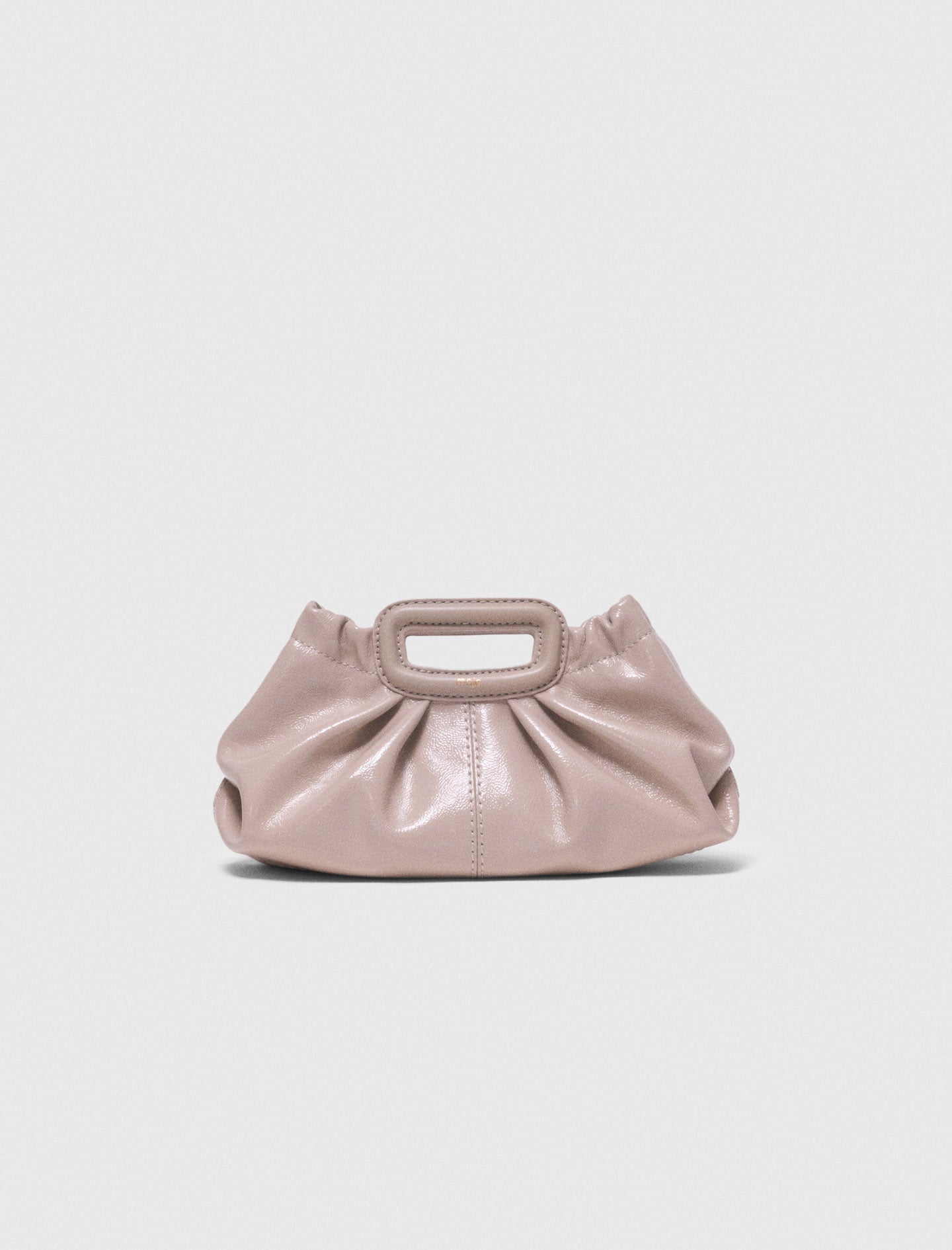 Mini Naplak Leather Clutch MASTIC BEIGE