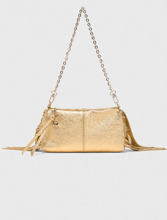 Metallic Miss M Clutch Bag Gold