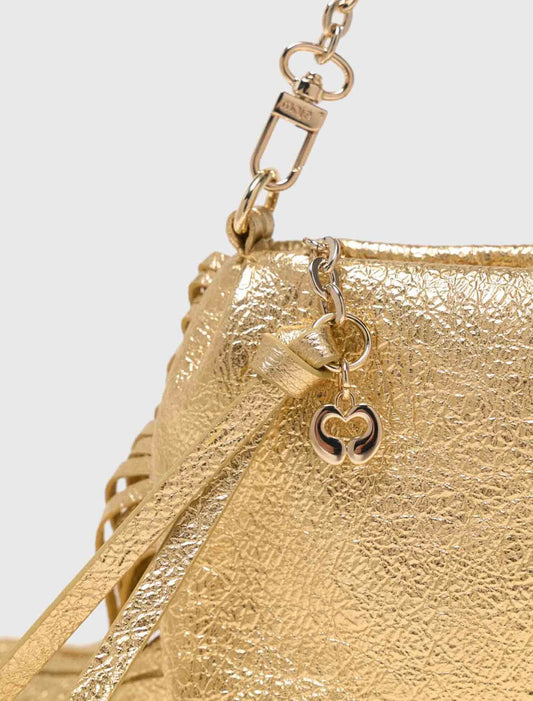 Metallic Miss M Clutch Bag Gold