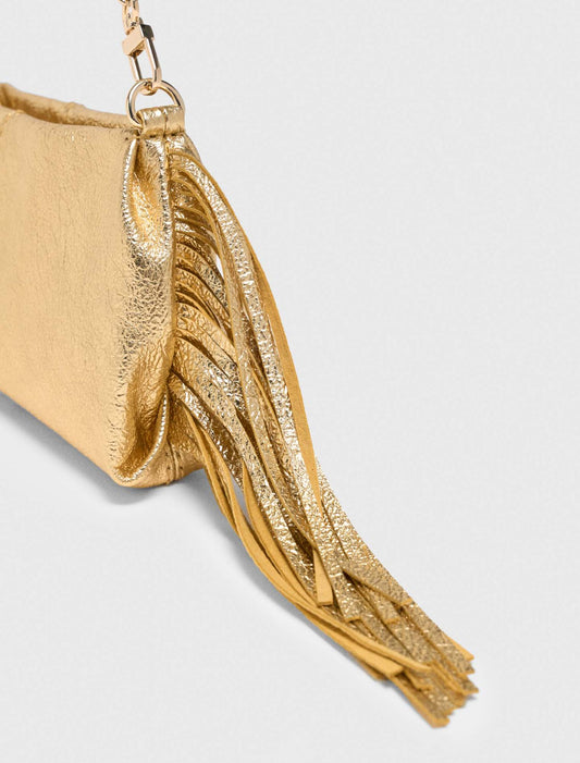 Metallic Miss M Clutch Bag Gold