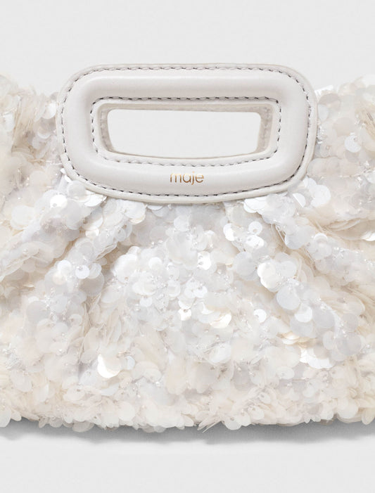 Sequins Milpli Mini Clutch White