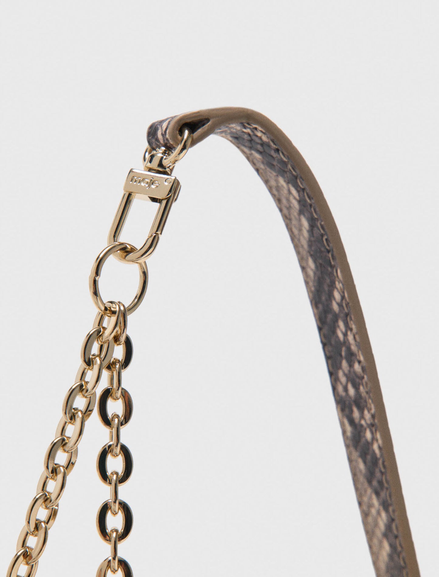 Python-Effect Miss M Walk Bag Natural Snake Print