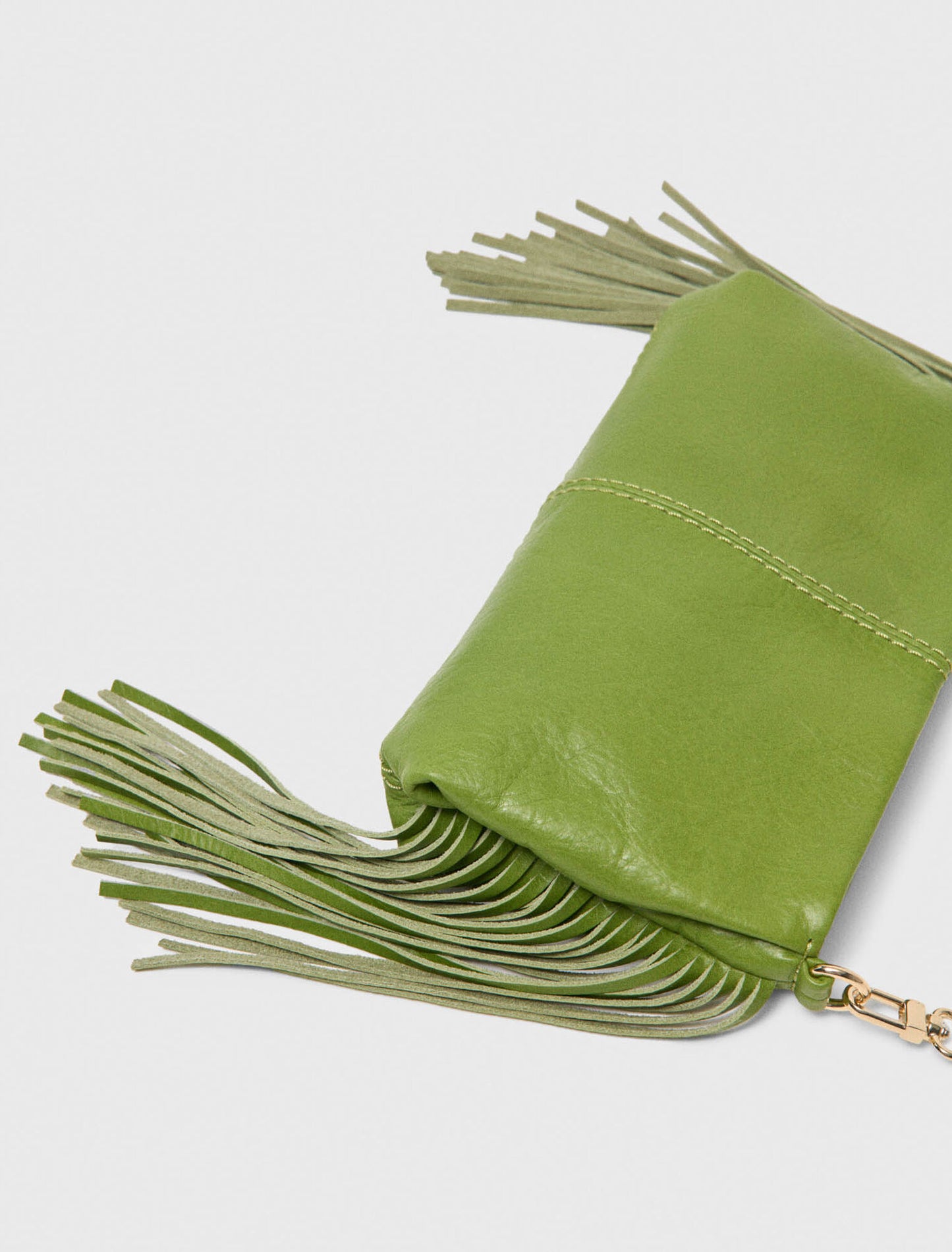 Miss M Leather Pouch Green