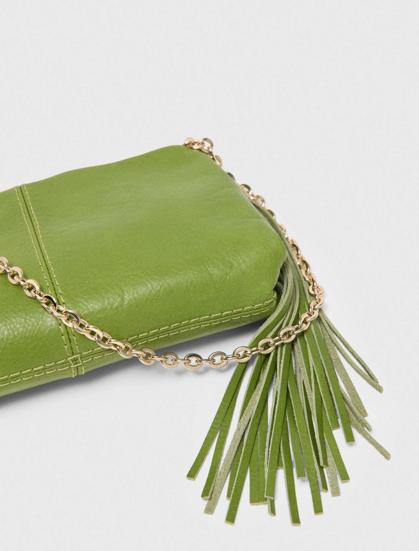 Miss M Leather Pouch Green