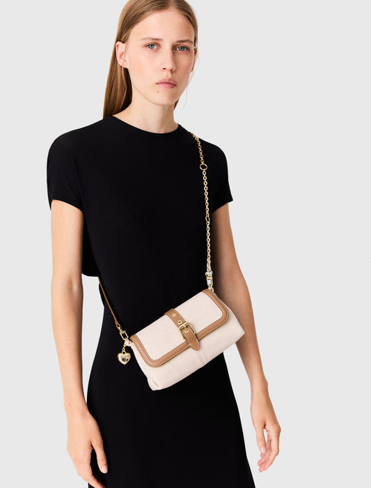 Miss M walk canvas & leather mix Moka/White