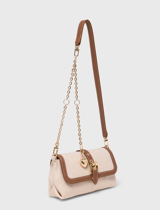 Miss M walk canvas & leather mix Moka/White