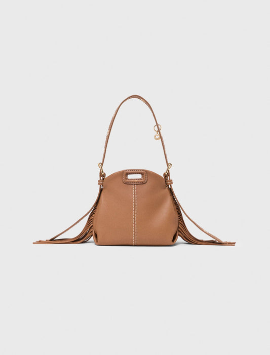 Miss M micro stitched leather bag Moka