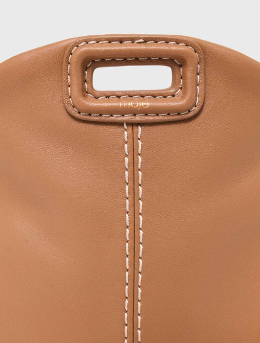 Miss M micro stitched leather bag Moka