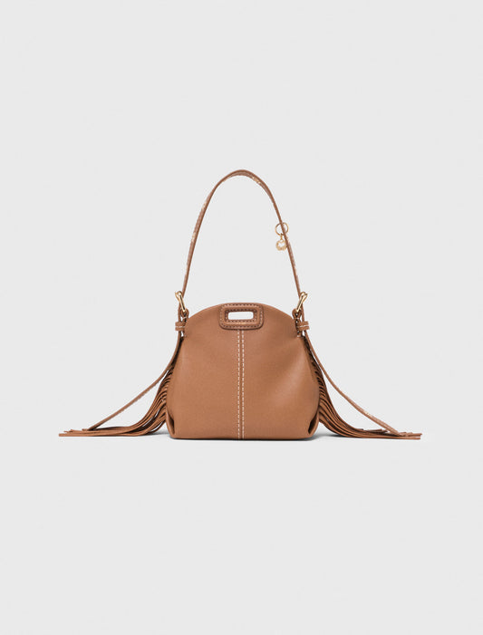 Miss M micro stitched leather bag Moka