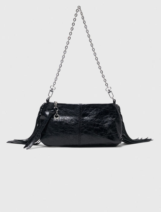 Patent leather Miss M clutch bag Black