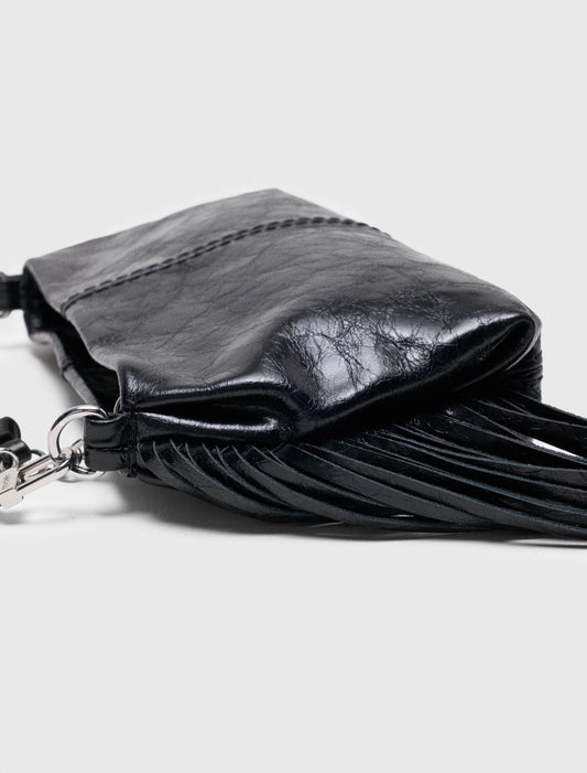 Patent leather Miss M clutch bag Black