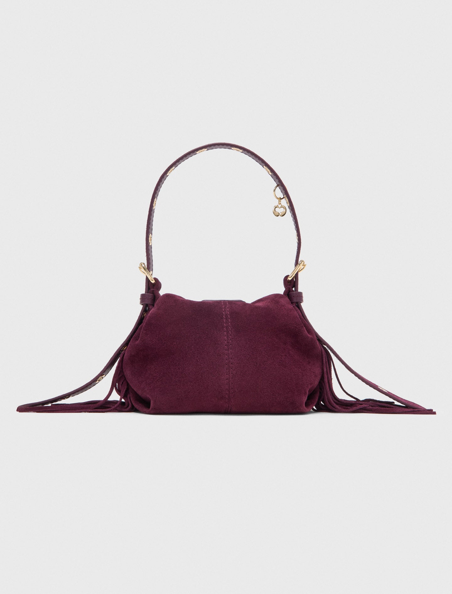 Miss M micro suede bag Eggplant