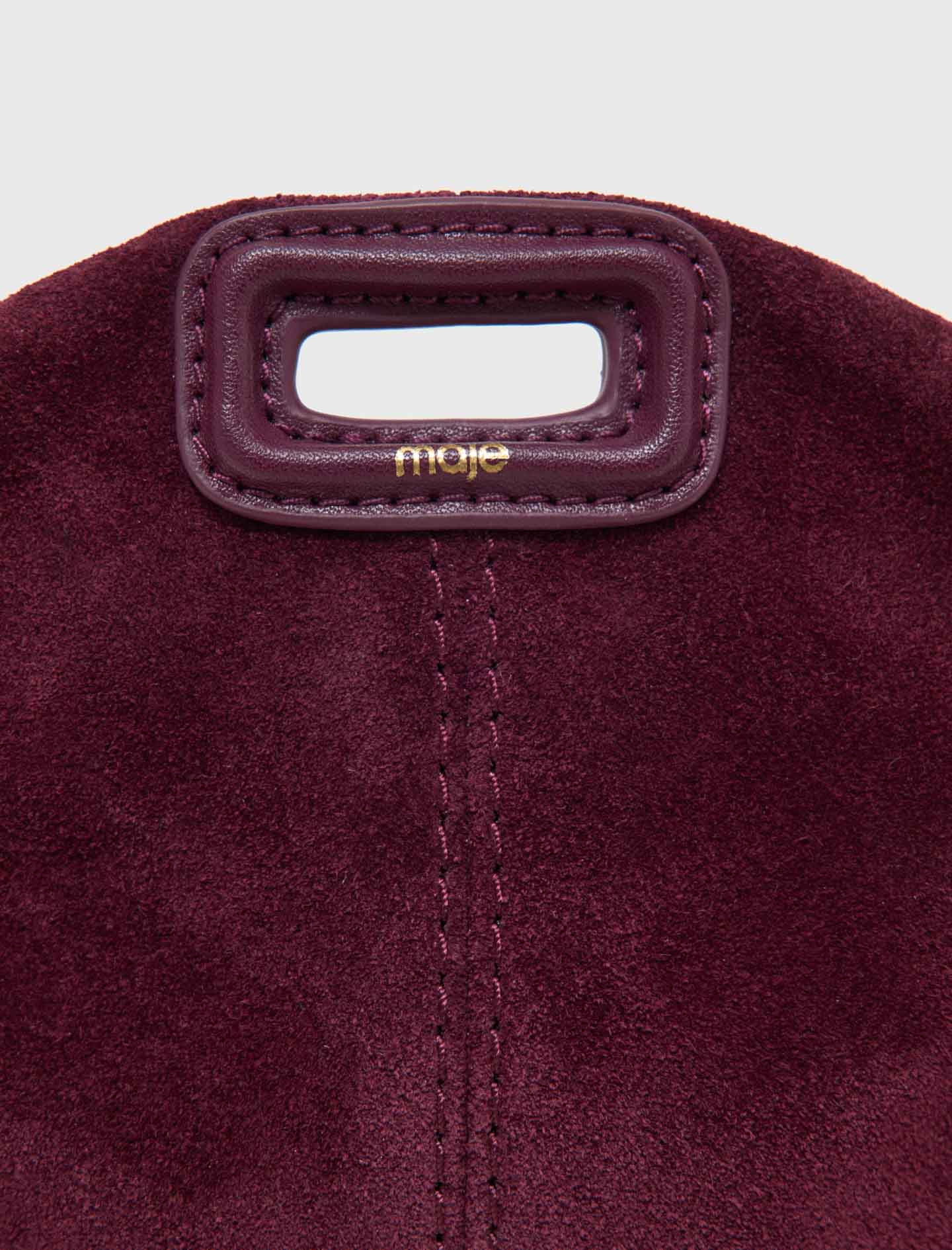 Miss M micro suede bag Eggplant