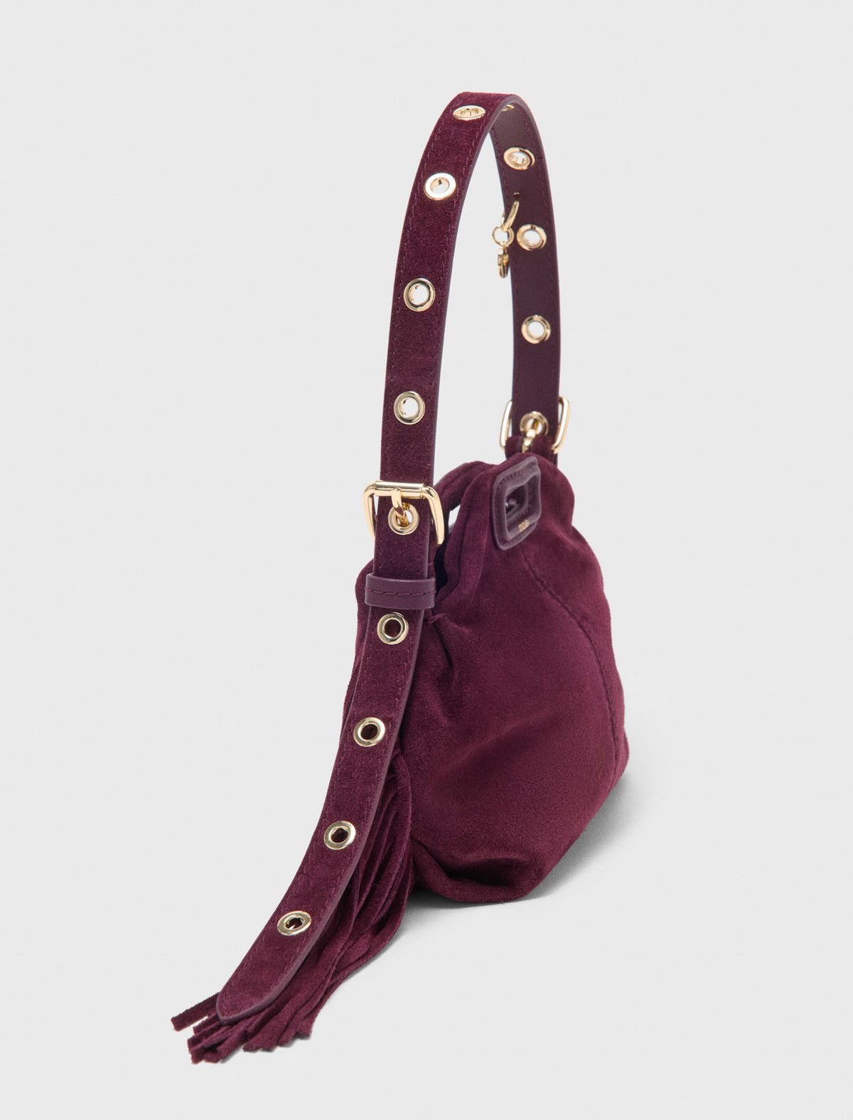 Miss M micro suede bag Eggplant