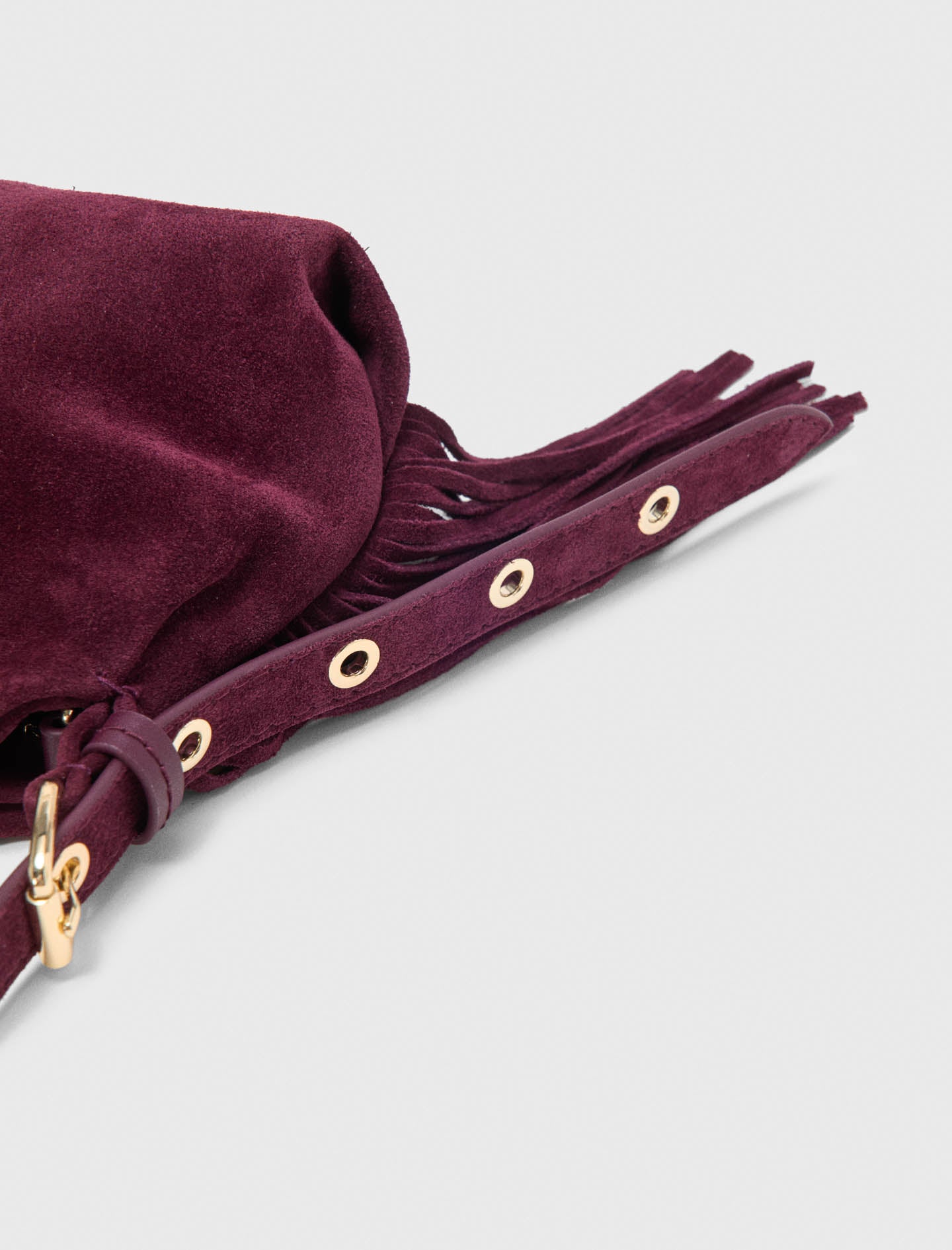 Miss M micro suede bag Eggplant