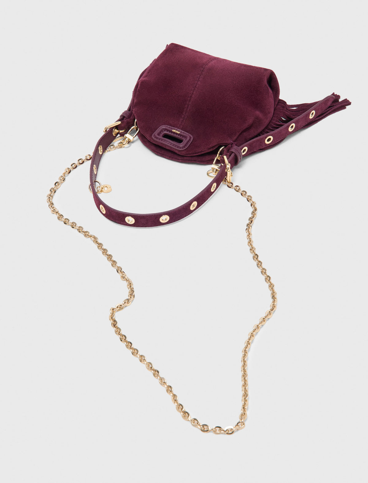 Miss M micro suede bag Eggplant