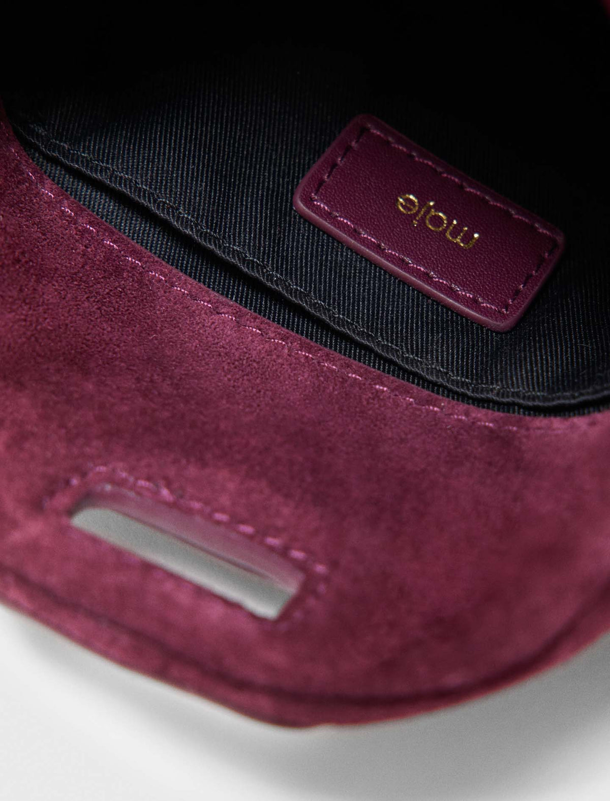 Miss M micro suede bag Eggplant