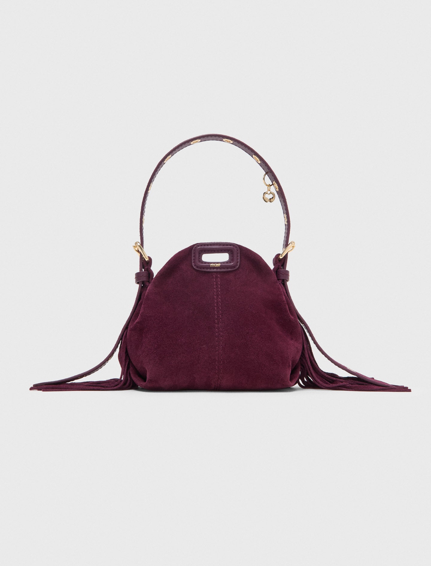 Miss M micro suede bag Eggplant