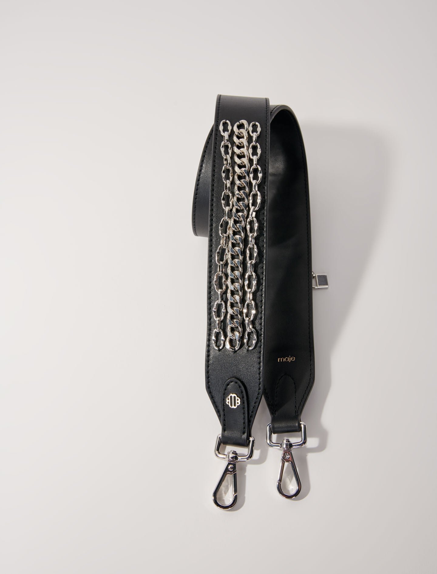 Black-leather shoulder strap