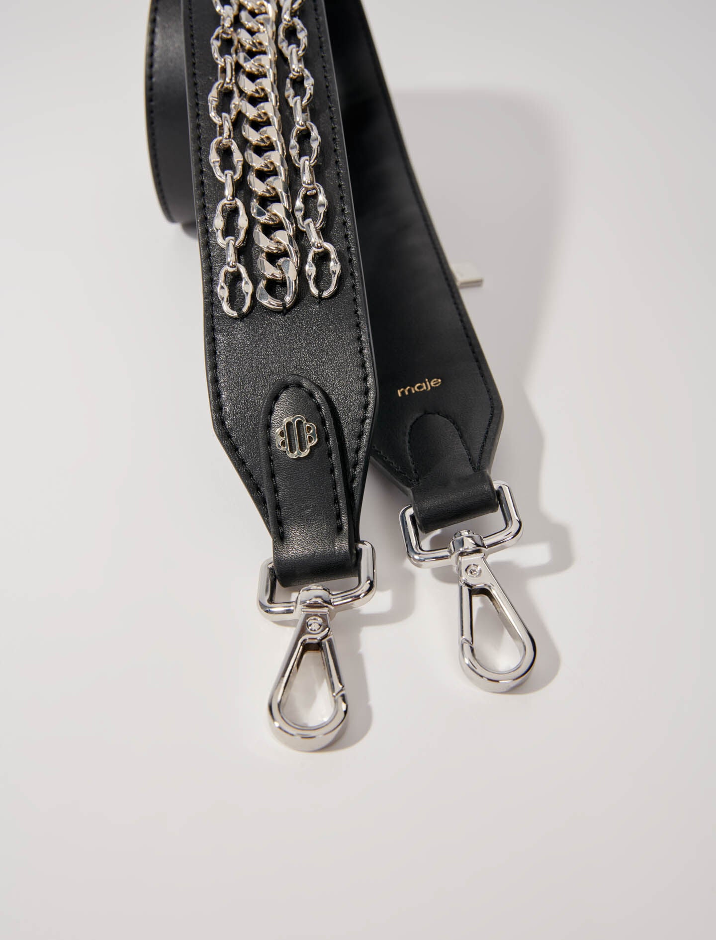 Black-leather shoulder strap