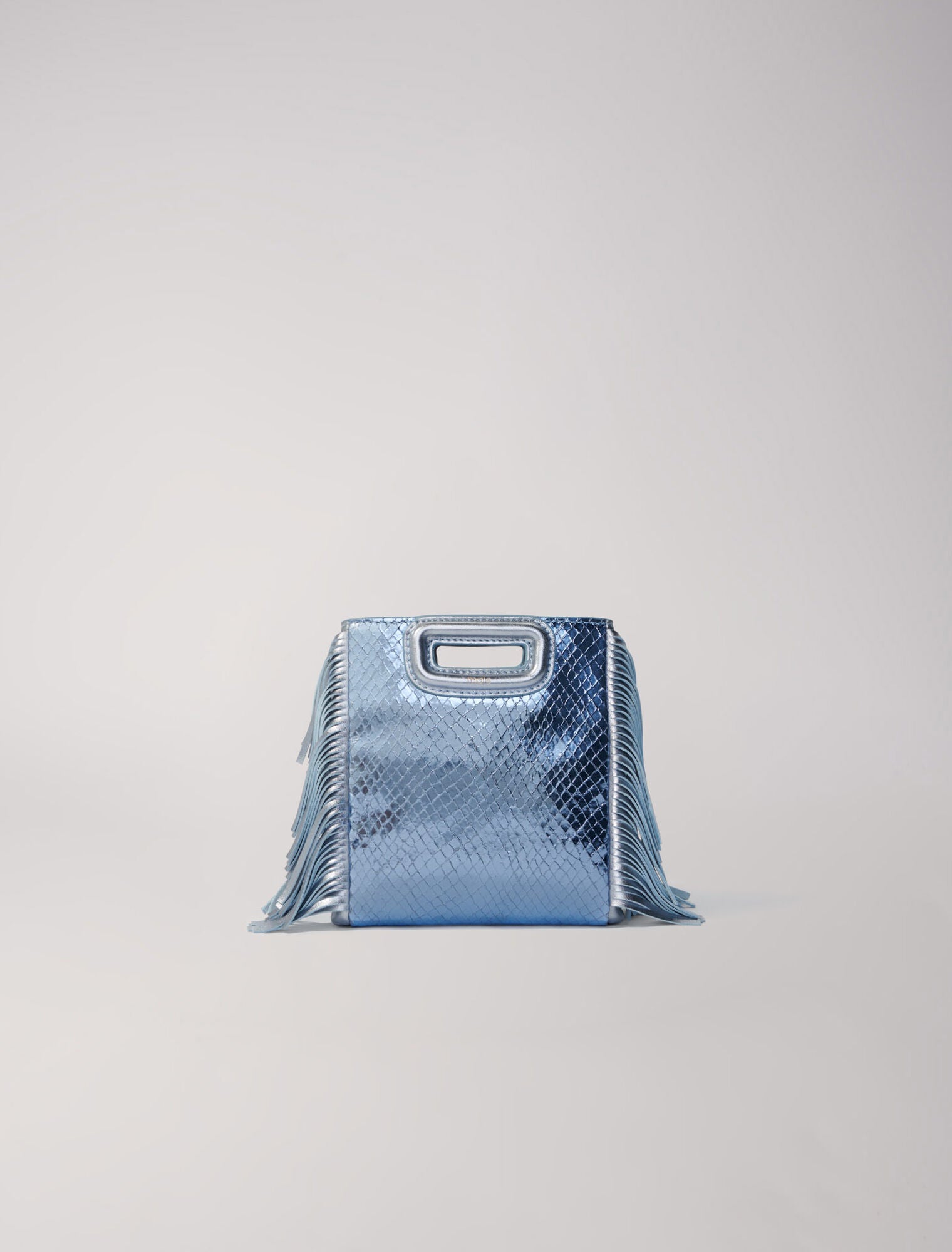 Light Blue-featured-Metallic mock croc mini M bag