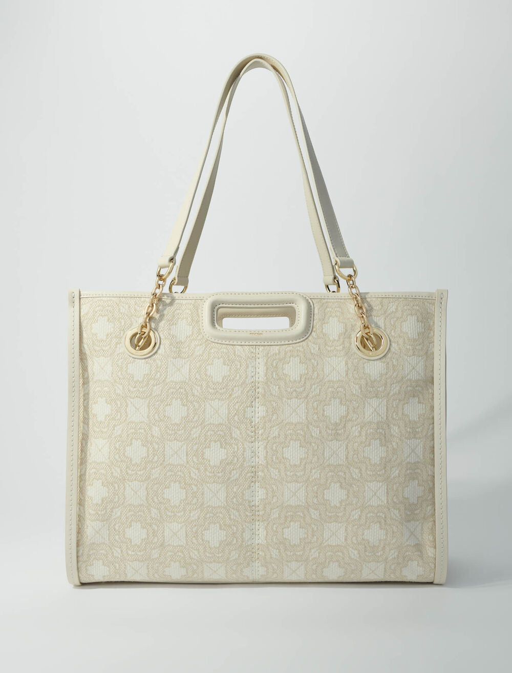 Ecru-featured-Clover print canvas shopping bag
