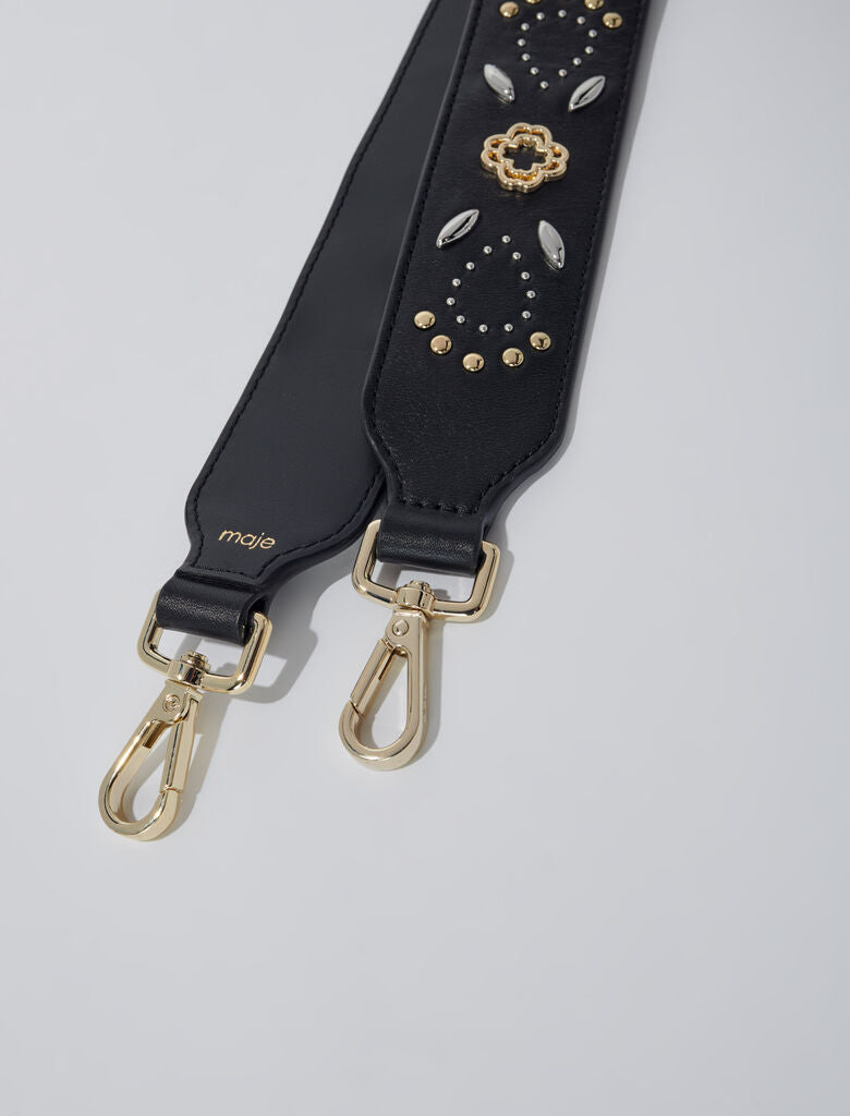 Black  -Studded leather strap