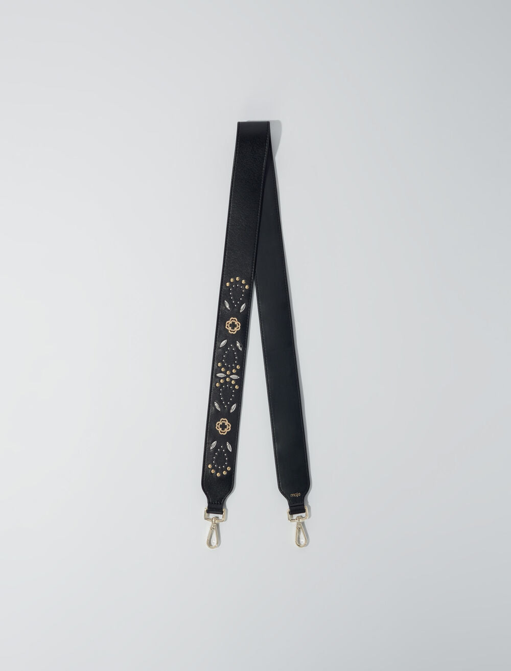Black-featured-Studded leather strap