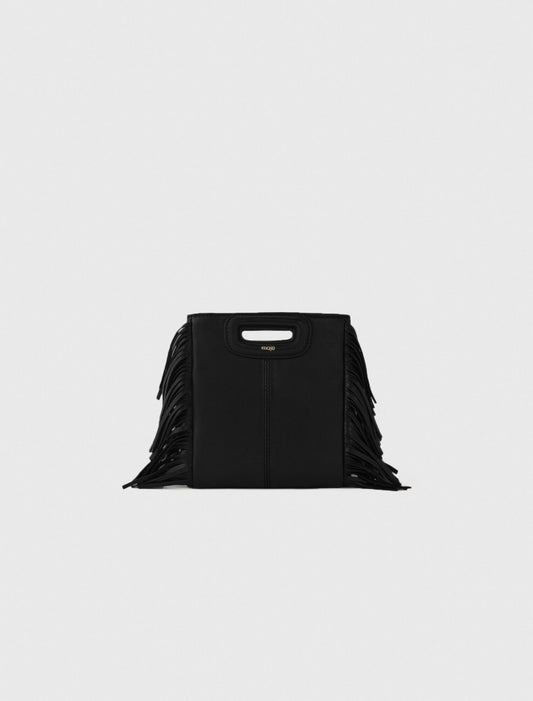Mini M bag in smooth leather Black
