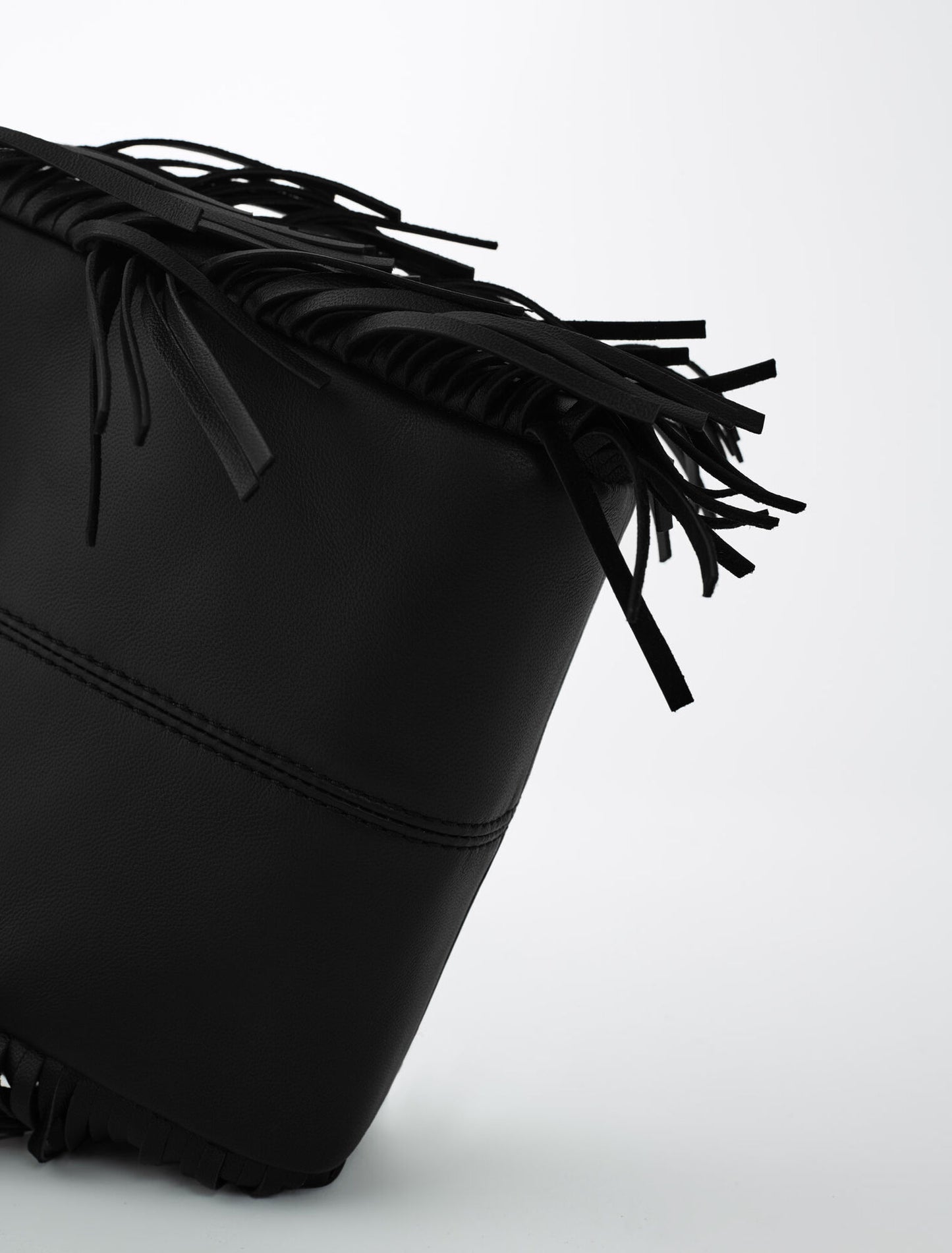 Mini M bag in smooth leather Black