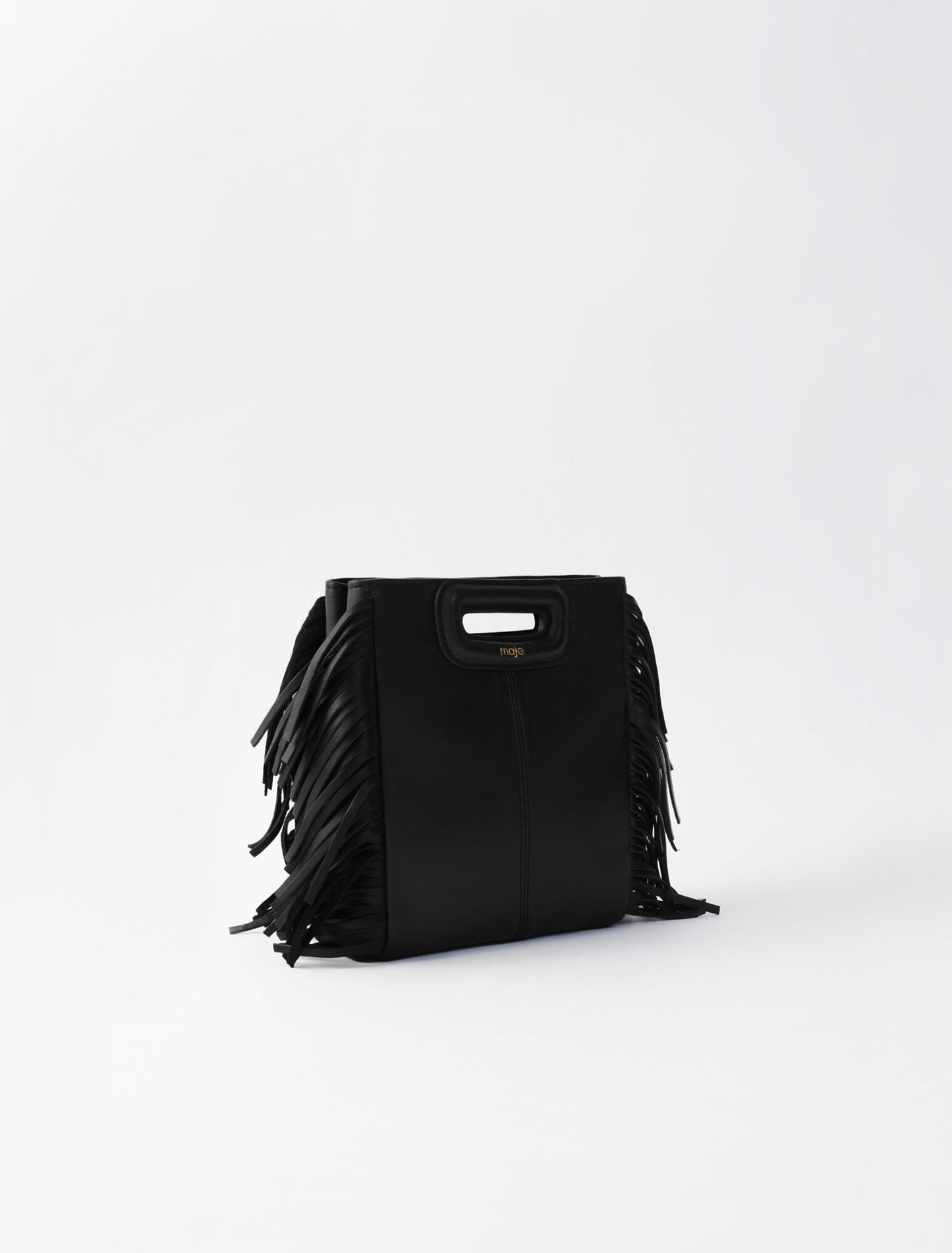 Mini M bag in smooth leather Black