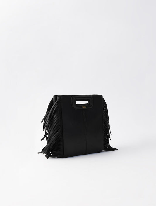 Mini M bag in smooth leather Black