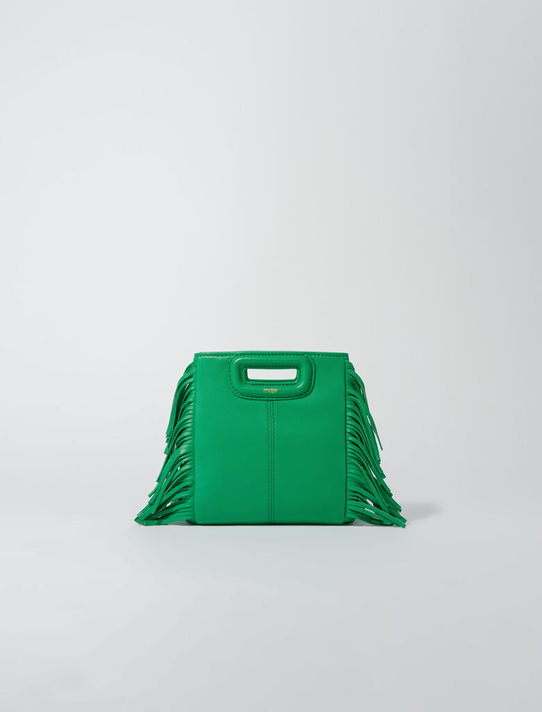 Casino Green-M mini bag in smooth leather